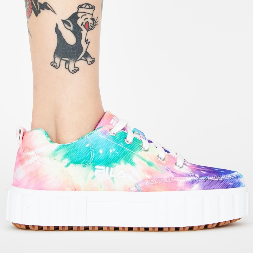👣FILA Tie Dye 💞Sandblast Low Platform Sneakers💋 - Picture 5 of 9